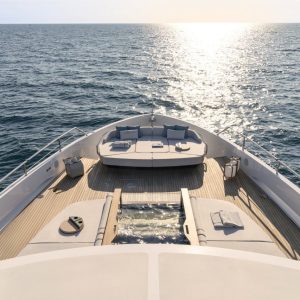 Azimut Grande Trideck Fore Lounge Area