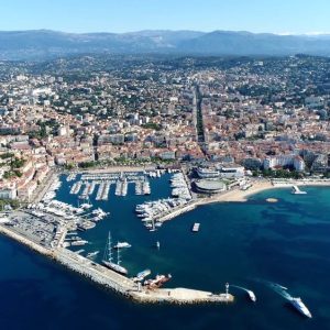 High,Altitude,Aerial,Photo,From,Helicopter,Showing,Cannes,A,City