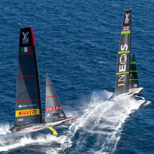 September 30, 2024. Louis Vuitton Cup, Final Race Day 4.  LUNA ROSSA PRADA PIRELLI TEAM, INEOS BRITANNIA