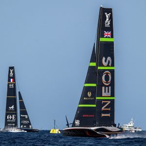 August 25, 2024. Louis Vuitton Preliminary Regatta, Race Day 4.  INEOS BRITANNIA, ORIENT EXPRESS RACING TEAM