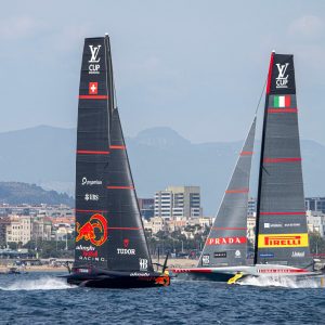 September 01, 2024. Louis Vuitton Cup, Race Day 4.  ALINGHI RED BULL RACING, LUNA ROSSA PRADA PIRELLI TEAM