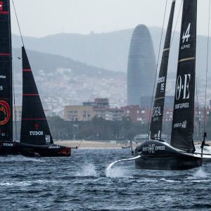 September 03, 2024. Louis Vuitton Cup, Race Day 5. ALINGHI RED BULL RACING, ORIENT EXPRESS RACING TEAM