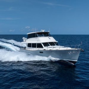 The Grand Banks 65 Skylounge, photographed in Stuart, Florida.